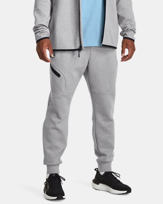 Men's UA Unstoppable Fleece Joggers in Gray image number 0
